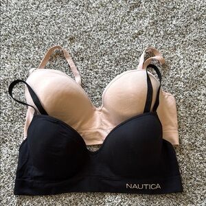 Nautica Black and beige Everyday Bras Set